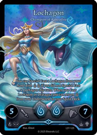 Image of Lochagon - Champion of Aphrodite (Box Topper) (LST-125) - Divine Champions Lifestream Holo