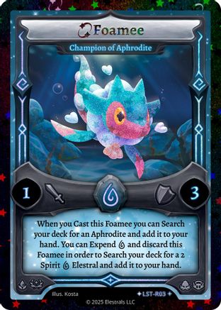 Image of Foamee - Champion of Aphrodite (Stellar) (LST-R03) - Divine Champions Lifestream Reverse Holo