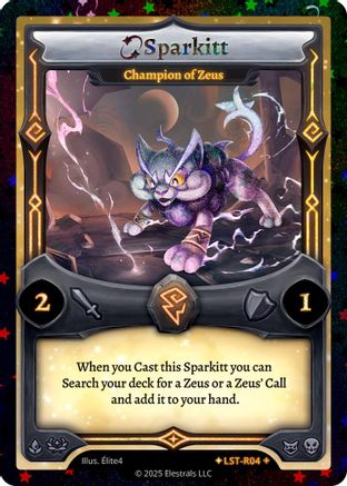 Image of Sparkitt - Champion of Zeus (Stellar) (LST-R04) - Divine Champions Lifestream Reverse Holo