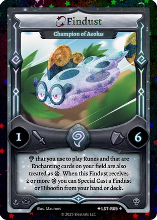 Image of Findust - Champion of Aeolus (Stellar) (LST-R05) - Divine Champions Lifestream Reverse Holo