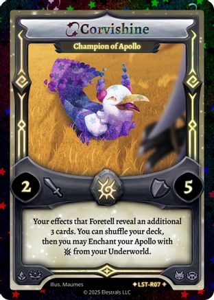 Image of Corvishine - Champion of Apollo (Stellar) (LST-R07) - Divine Champions Lifestream Reverse Holo