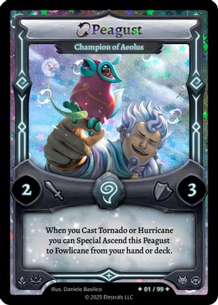 Image of Peagust - Champion of Aeolus (Serialized) (/99) - Divine Champions Lifestream Holo