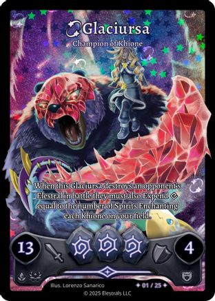 Image of Glaciursa - Champion of Khione (Serialized) (/25) - Divine Champions Lifestream Holo