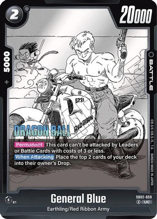 Image of General Blue (SB02-059) - Manga Booster 02 Holofoil