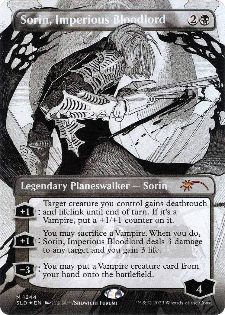 Image of Sorin, Imperious Bloodlord (Borderless) (SLD-1244) - Secret Lair Drop (Borderless) Foil