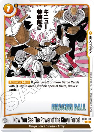 Image of Now You See The Power of the Ginyu Force! (FB01-138) - Manga Booster 02 Holofoil