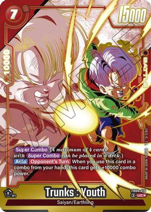 Image of Trunks : Youth - FB08-016 (Alternate Art) (FB08-016) - Saiyans Pride Holofoil