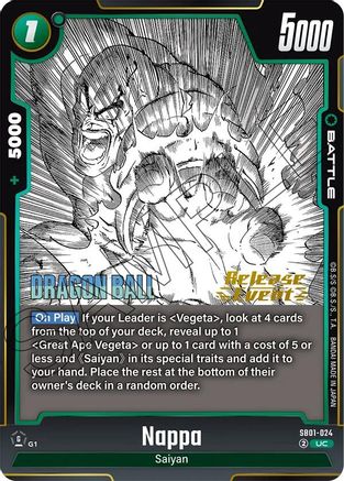 Image of Nappa (SB01-024) - Manga Booster 01 Release Event Cards