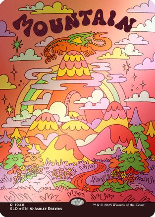 Image of Mountain (1948) (Rainbow Foil) (SLD-1948) - Secret Lair Drop Series Foil