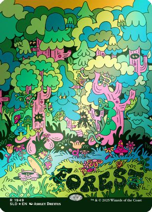 Image of Forest (1949) (Rainbow Foil) (SLD-1949) - Secret Lair Drop Series Foil
