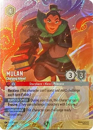Image of Mulan - Charging Ahead (3) - Disney Lorcana Promo Cards Holofoil
