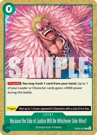 Image of Because the Side of Justice Will Be Whichever Side Wins!! (Tournament Pack 2025 Vol. 4) (OP05-037) - One Piece Promotion Cards