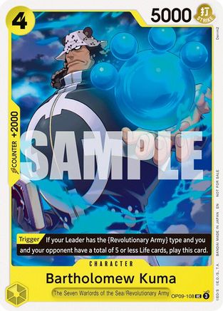 Image of Bartholomew Kuma (Tournament Pack 2025 Vol. 4) (OP09-108) - One Piece Promotion Cards