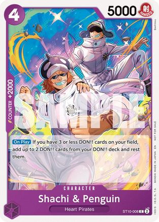 Image of Shachi & Penguin (Tournament Pack 2025 Vol. 4) (ST10-008) - One Piece Promotion Cards
