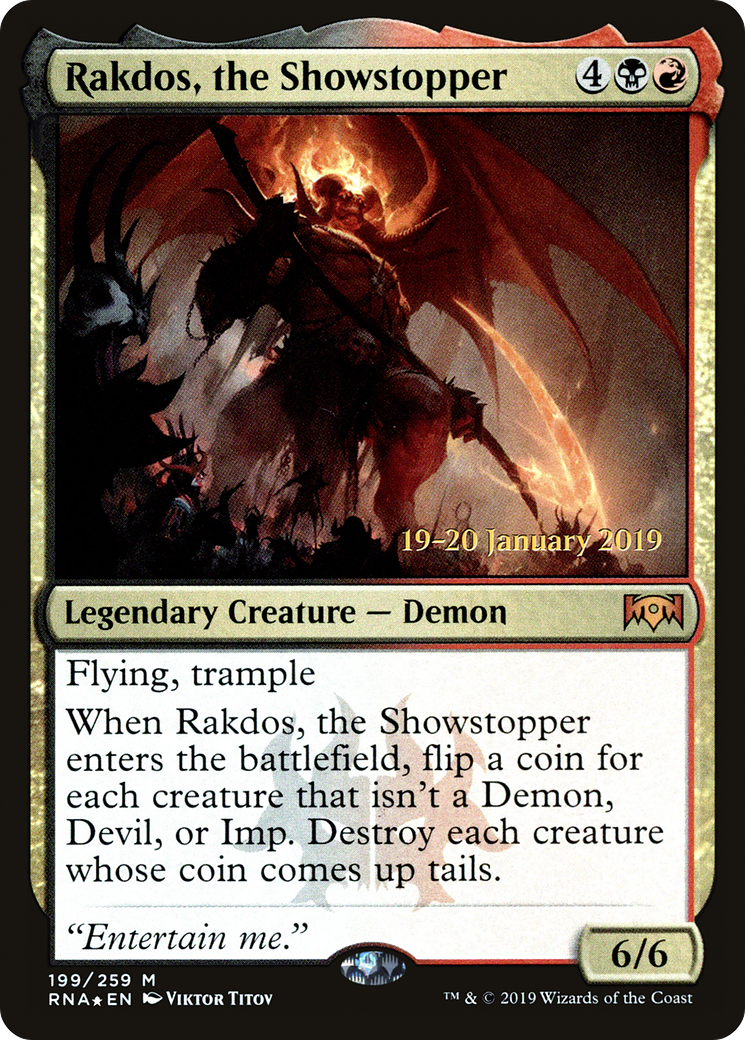 Image of Rakdos, the Showstopper (PRE-199) - Ravnica Allegiance Promos Foil