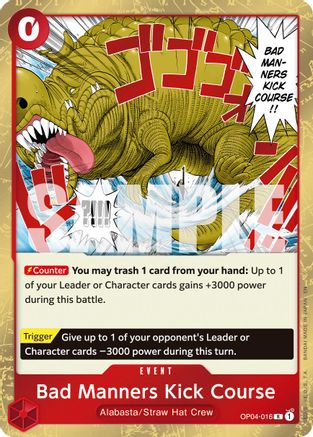 Image of Bad Manners Kick Course (Reprint) (OP04-016) - Premium Booster -The Best- Vol. 2 Foil