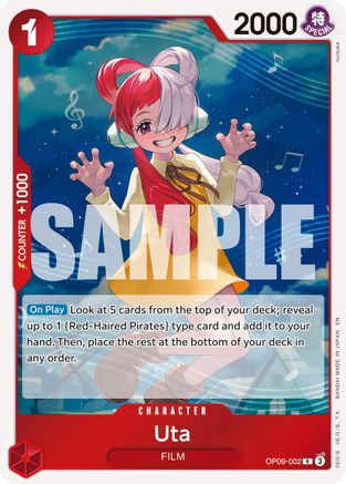Image of Uta (Reprint) (OP09-002) - Premium Booster -The Best- Vol. 2 Foil