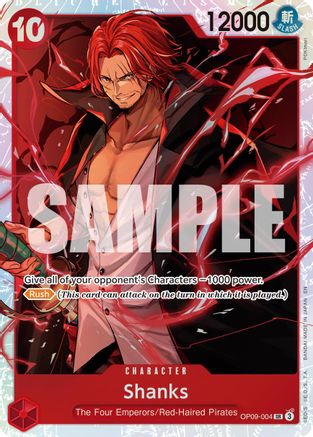 Image of Shanks - OP09-004 (Reprint) (OP09-004) - Premium Booster -The Best- Vol. 2 Foil