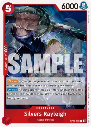 Image of Silvers Rayleigh - OP09-005 (Reprint) (OP09-005) - Premium Booster -The Best- Vol. 2 Foil