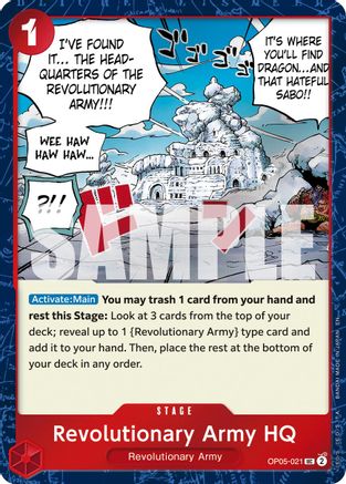 Image of Revolutionary Army HQ (Pirate Foil) (OP05-021) - Premium Booster -The Best- Vol. 2 Foil