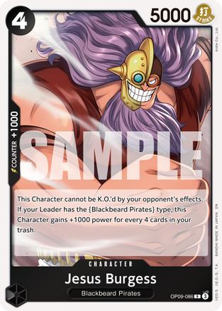 Image of Jesus Burgess (Reprint) (OP09-086) - Premium Booster -The Best- Vol. 2 Foil