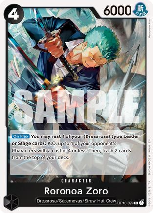Image of Roronoa Zoro - OP10-095 (Reprint) (OP10-095) - Premium Booster -The Best- Vol. 2 Foil