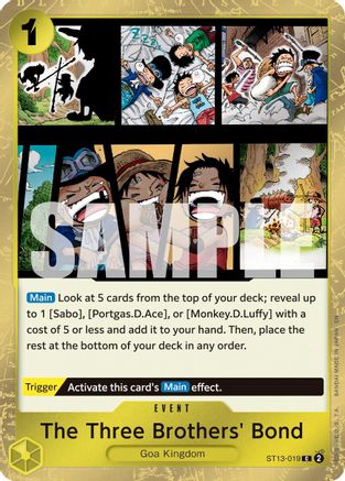 Image of The Three Brothers' Bond (Pirate Foil) (ST13-019) - Premium Booster -The Best- Vol. 2 Foil