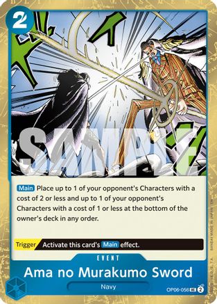 Image of Ama no Murakumo Sword (Pirate Foil) (OP06-056) - Premium Booster -The Best- Vol. 2 Foil