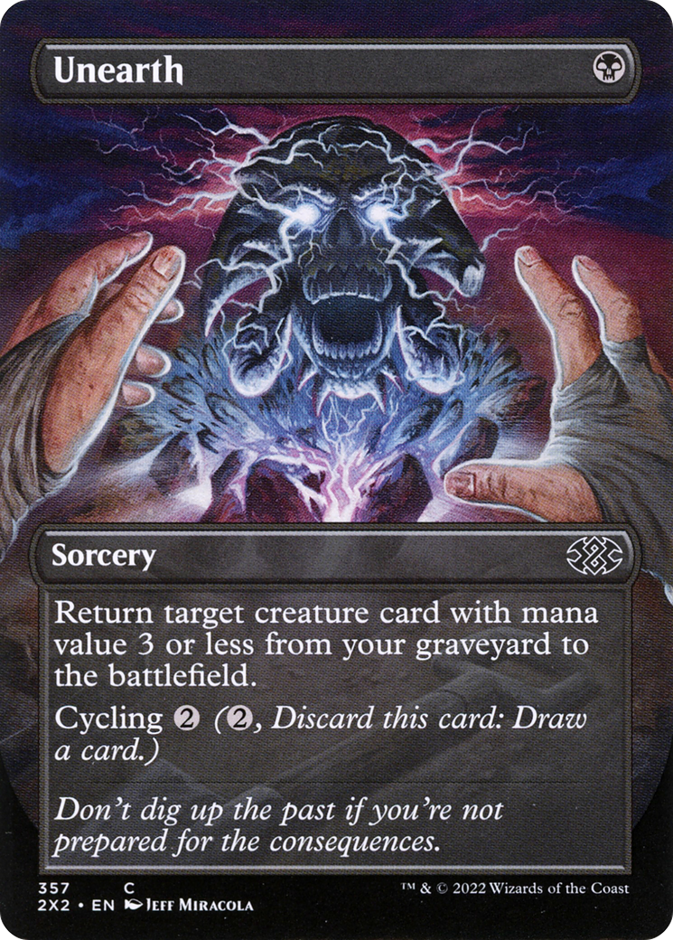 Image of Unearth (Borderless) (2X2-357) - Double Masters 2022 (Borderless) Foil