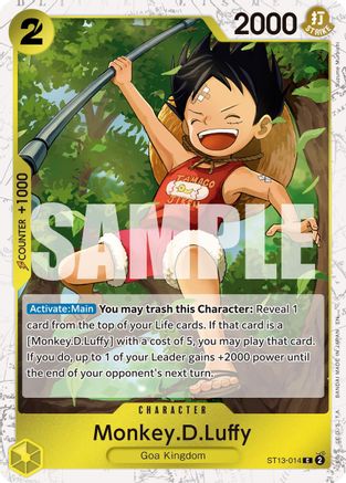 Image of Monkey.D.Luffy - ST13-014 (Pirate Foil) (ST13-014) - Premium Booster -The Best- Vol. 2 Foil
