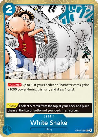 Image of White Snake (Pirate Foil) (OP06-059) - Premium Booster -The Best- Vol. 2 Foil