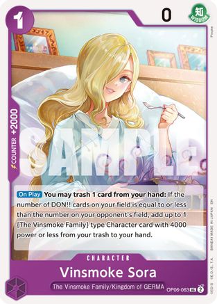 Image of Vinsmoke Sora (Reprint) (OP06-063) - Premium Booster -The Best- Vol. 2