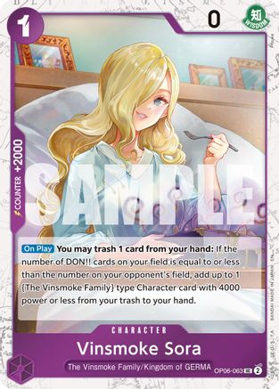 Image of Vinsmoke Sora (Pirate Foil) (OP06-063) - Premium Booster -The Best- Vol. 2 Foil
