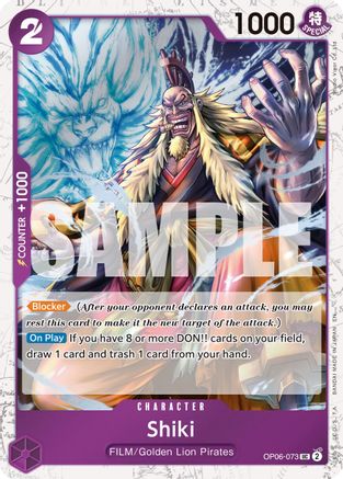 Image of Shiki (Pirate Foil) (OP06-073) - Premium Booster -The Best- Vol. 2 Foil