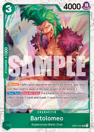 Image of Bartolomeo (Pirate Foil) (OP07-031) - Premium Booster -The Best- Vol. 2 Foil