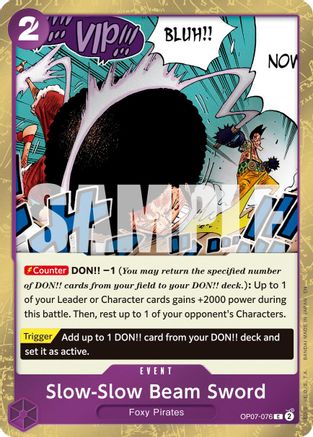 Image of Slow-Slow Beam Sword (Pirate Foil) (OP07-076) - Premium Booster -The Best- Vol. 2 Foil