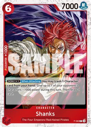 Image of Shanks - P-083 (Pirate Foil) (P-083) - Premium Booster -The Best- Vol. 2 Foil