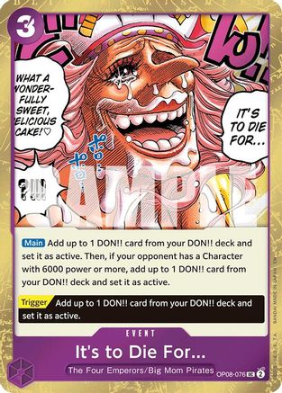 Image of It's to Die For (Pirate Foil) (OP08-076) - Premium Booster -The Best- Vol. 2 Foil