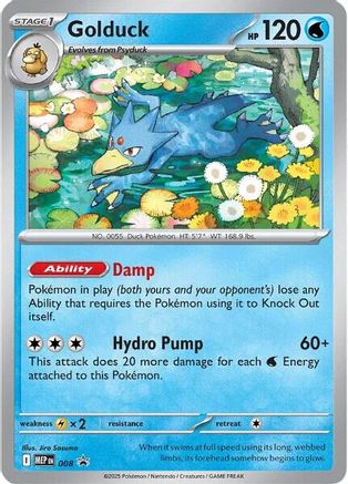 Image of Golduck 008  - Holofoil ME Mega Evolution Promo - Promo