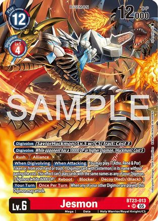 Image of Jesmon (Alternate Art) (BT23-013) - Hackers' Slumber Foil