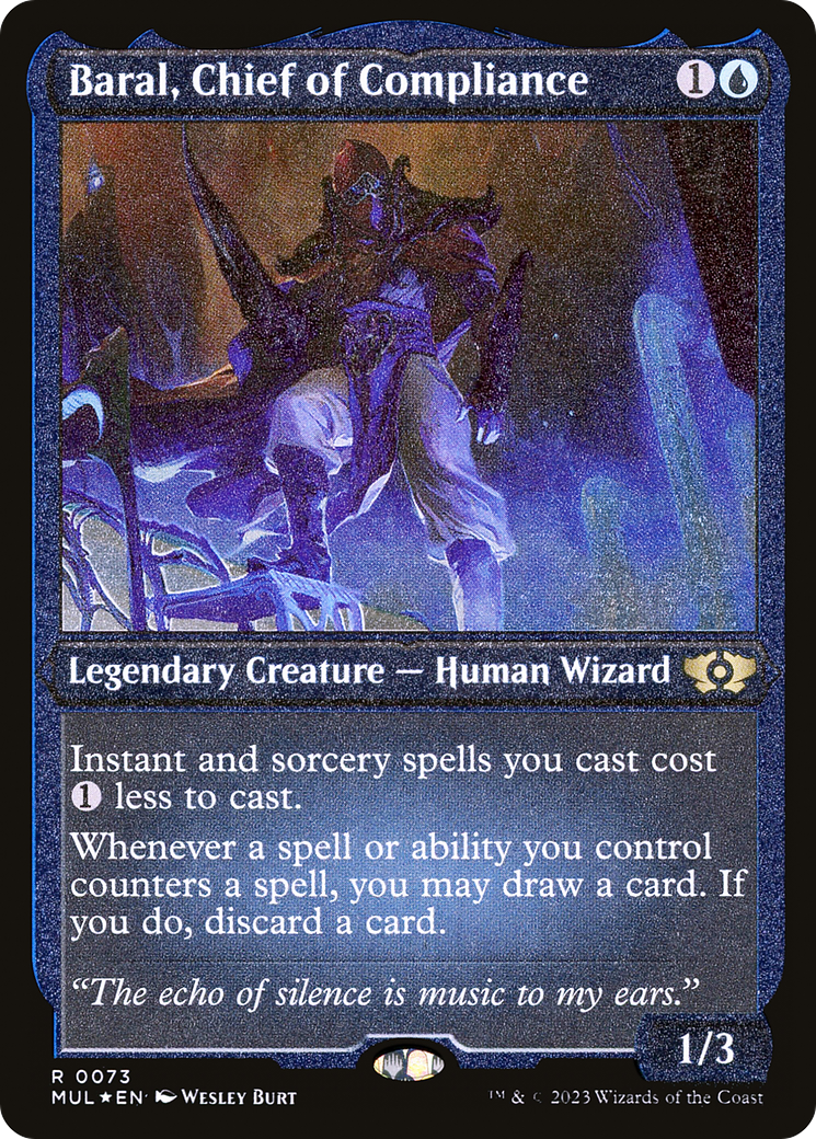 Image of Baral, Chief of Compliance (Foil Etched) (MUL-073) - Multiverse Legends Foil