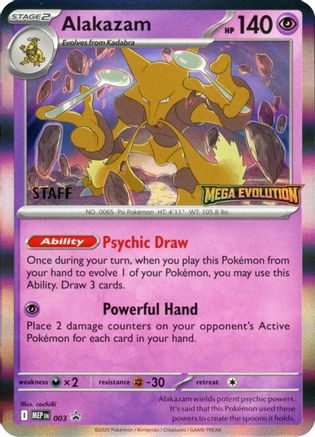 Image of Alakazam 003  - Holofoil ME Mega Evolution Promo - Promo