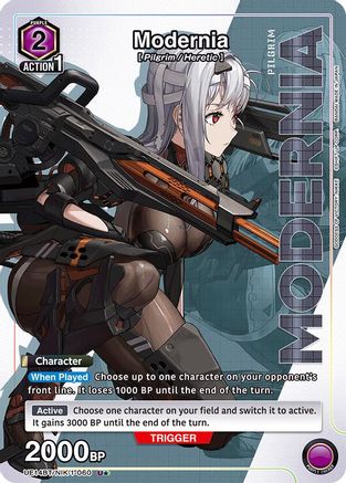 Image of Modernia (060) (U*) (UE14BT/NIK-1-060) - UE14BT GODDESS OF VICTORY NIKKE Foil