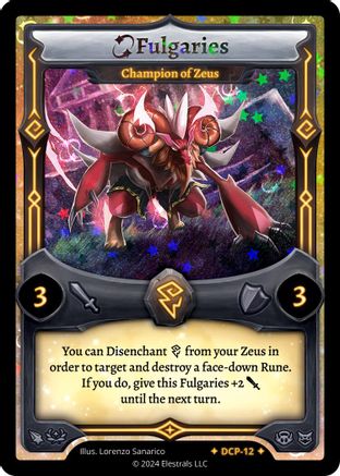 Image of Fulgaries - Champion of Zeus (DCP-12) - Divine Champions Lifestream Promos Holo