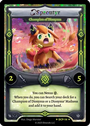 Image of Sproutyr - Champion of Dionysus (DCP-14) - Divine Champions Lifestream Promos Holo