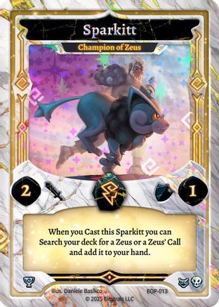 Image of Sparkitt - Champion of Zeus (EOP-013) - Elestrals Premier Packs Holo