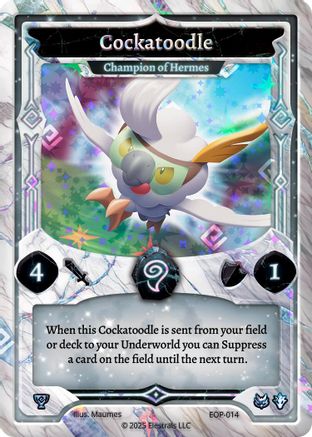 Image of Cockatoodle - Champion of Hermes (EOP-014) - Elestrals Premier Packs Holo