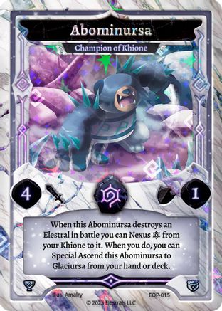 Image of Abominursa - Champion of Khione (EOP-015) - Elestrals Premier Packs Holo