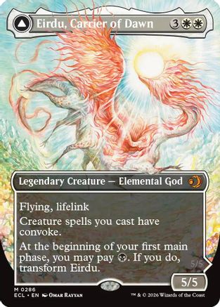Image of Eirdu, Carrier of Dawn (Borderless) (ECL-286) - Lorwyn Eclipsed