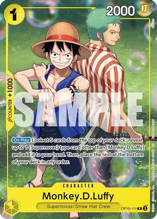 Monkey.D.Luffy (Learn Together Deck Set - Set Sail Event) (OP10-111) - One Piece Promotion Cards Foil